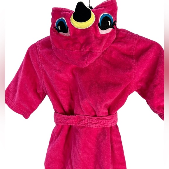 Nautica Terry Cloth Hooded Robe Swim Coverup Neon Pink Flamingo youth size XS - Picture 2 of 10